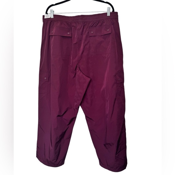 PINK Victoria's Secret Satin Parachute Cargo Pants Burgundy - Picture 3 of 15
